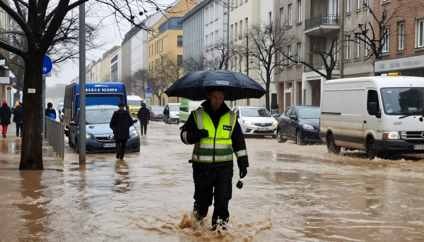 Vorbereitung der Stadt auf den Starkregen