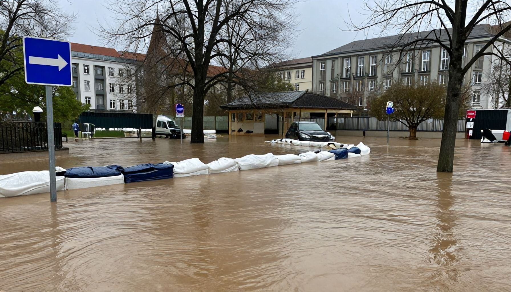 Vorbereitungen für mögliche Überschwemmungen