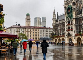 München erwartet heute bis zu 15 Millimeter Regen