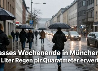 Nasses Wochenende in München: 15 Liter Regen pro Quadratmeter erwartet