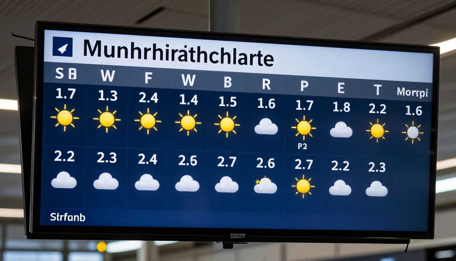 Wettervorhersage für kommende Tage