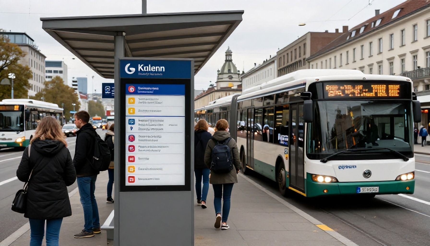 Wichtige Haltestellen und Fahrpläne
