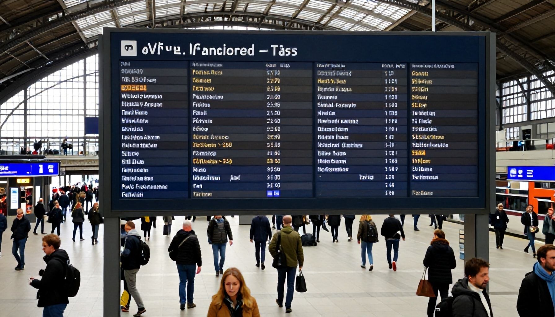 Wichtige Verbindungen und Abfahrtszeiten