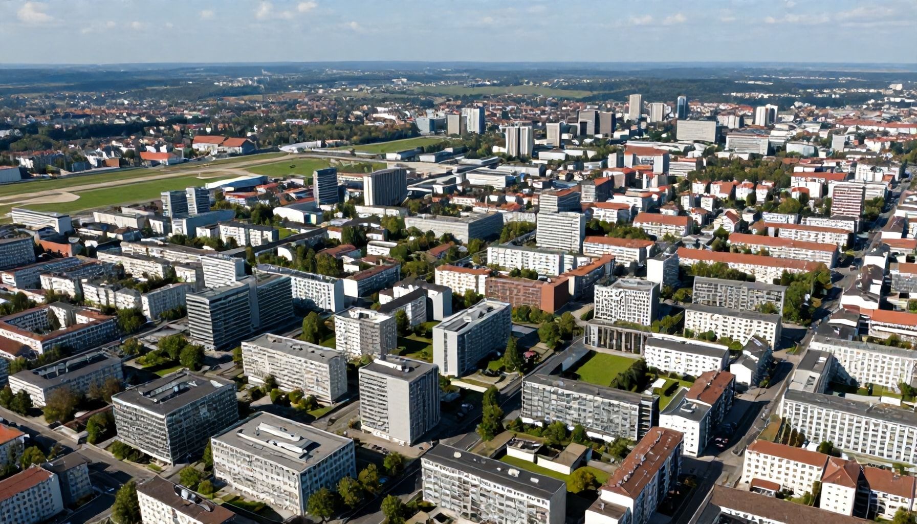 Wie die Stadt ihre Fläche ausdehnt