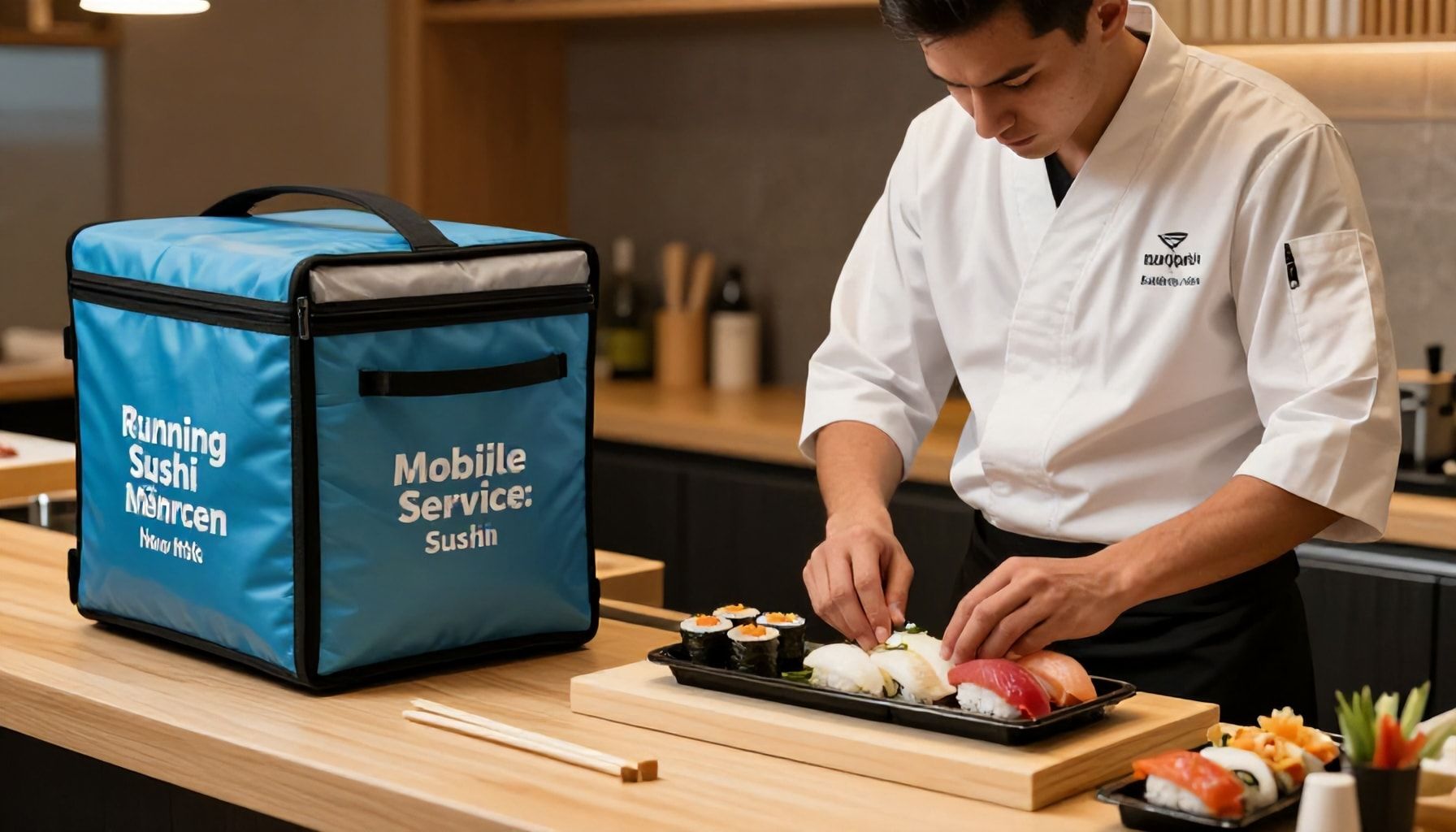 Wie funktioniert der mobile Sushi-Service?