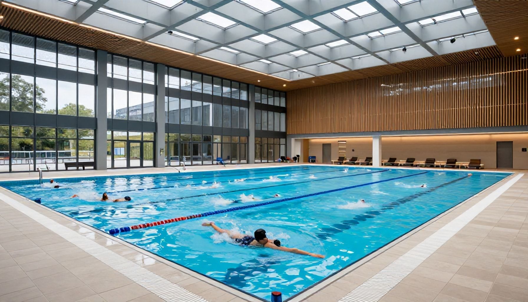 50 Meter Bahnenspaß und moderne Architektur