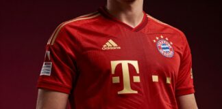 Bayerns neues 2024/25 Trikot mit klassischem Rot und goldenen Akzenten enthüllt