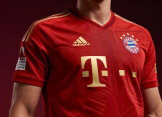 Bayerns neues 2024/25 Trikot mit klassischem Rot und goldenen Akzenten enthüllt