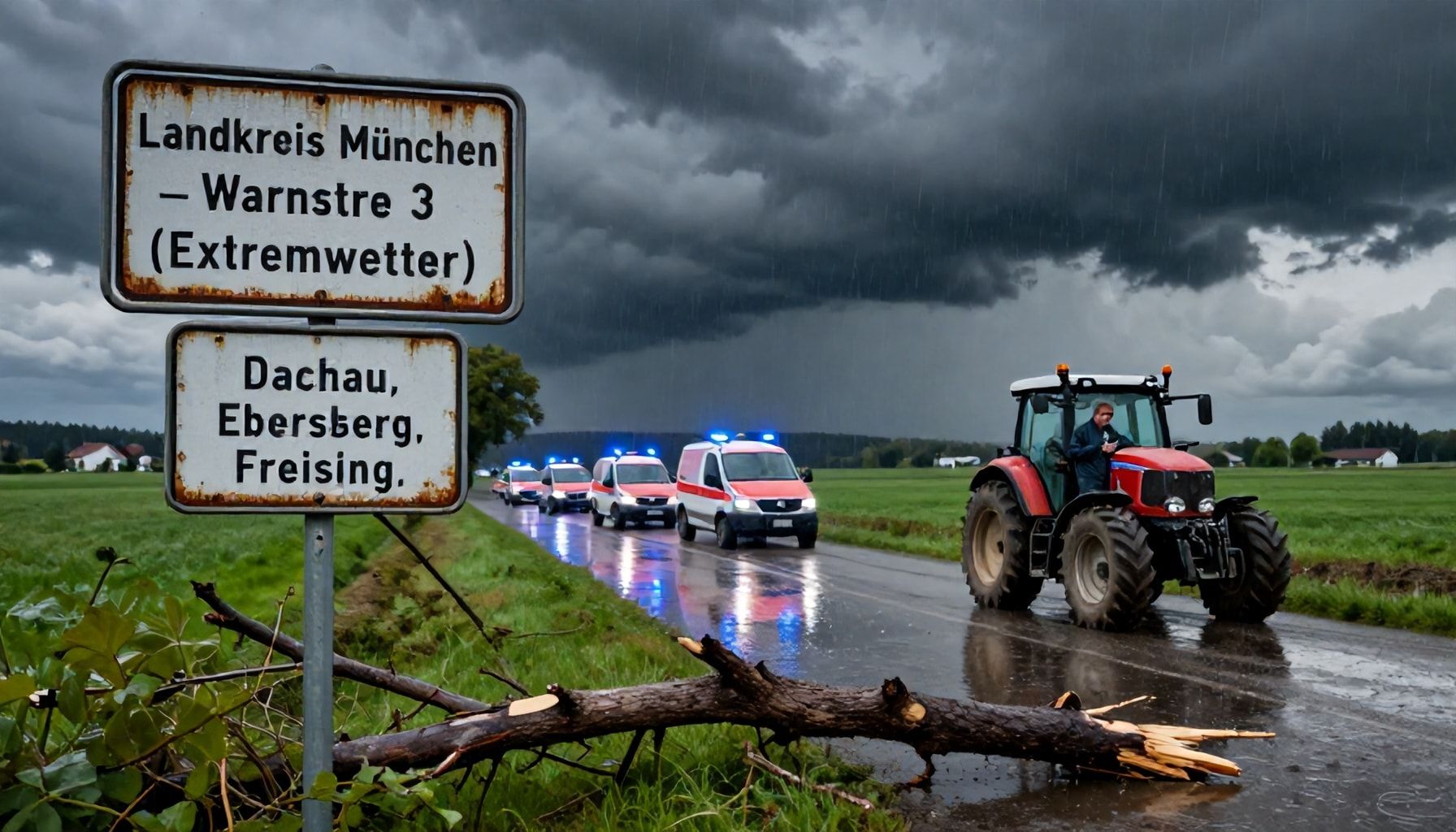 Betroffene Landkreise und lokale Warnstufen