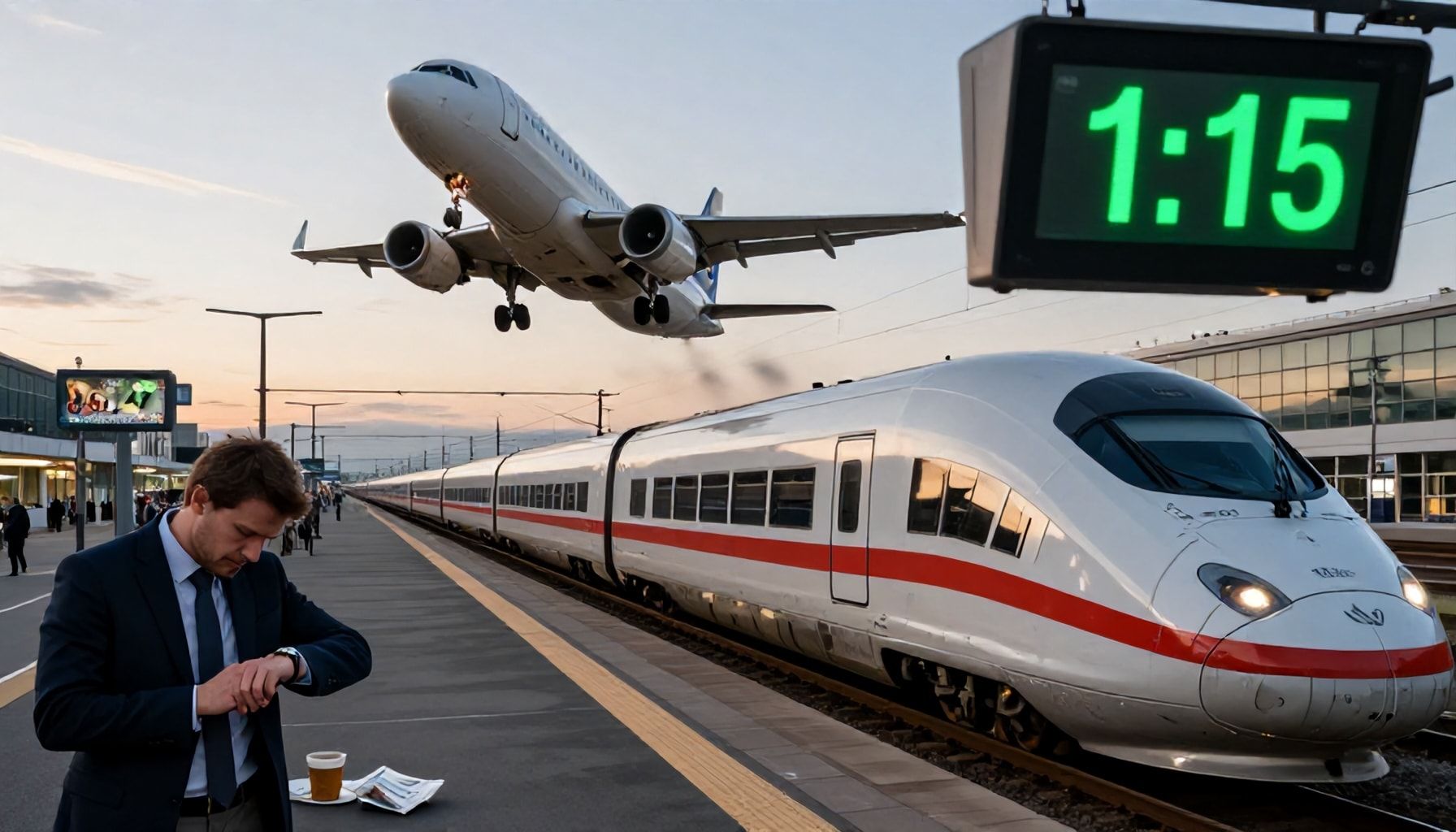 Direktflüge sparen Zeit: 1 Stunde 15 statt 6 Stunden Bahn