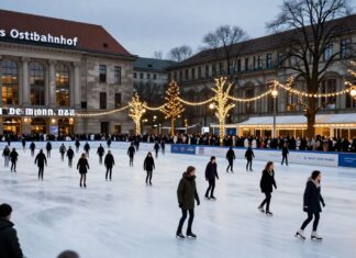 Eisbahn am Ostbahnhof: München eröffnet 1.200 m² Schlittschuh-Paradies im Winter 2024