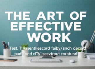 Die Kunst des effektiven Arbeitens: Tipps und Tricks für ein produktives Umfeld The Art of Effective Work: Tips and Tricks for a Productive Environment
