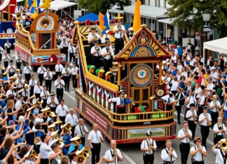 Tausende feiern beim Münchner Festumzug mit 40 Wagen und Blasmusik