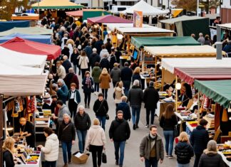 Über 200 Stände locken zum Münchner Flohmarkt am Samstag an der Theresienwiese