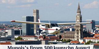 Münchens Skyline aus 500 Metern: Neue Rundflugroute startet ab August