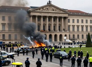 Brandstiftung im Justizpalast München: 500 Beamte im Großeinsatz gegen mutmaßliche Tätergruppe
