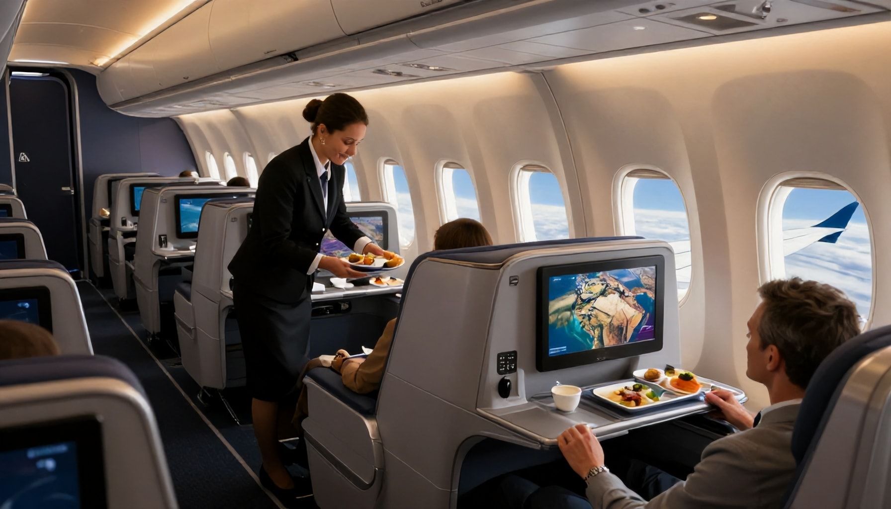 Komfort an Bord der Langstreckenmaschinen