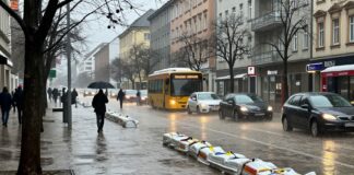 Starker Regen und bis zu 15 Liter pro Quadratmeter erwarten München morgen früh