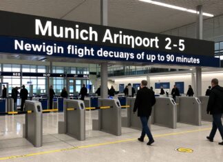 Neue Sicherheitskontrollen im Münchner Flughafen Terminal 2 verzögern Abflüge um bis zu 90 Minuten