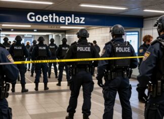 Großaufgebot der Polizei nach Messerattacke in Münchner U-Bahnhof Goetheplatz