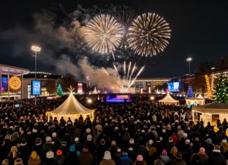 München feiert Silvester 2024 mit 15.000 Besuchern am Olympiapark