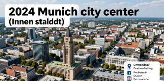 Aktueller Stadtplan der Münchner Innenstadt 2024 als kostenlose PDF-Download