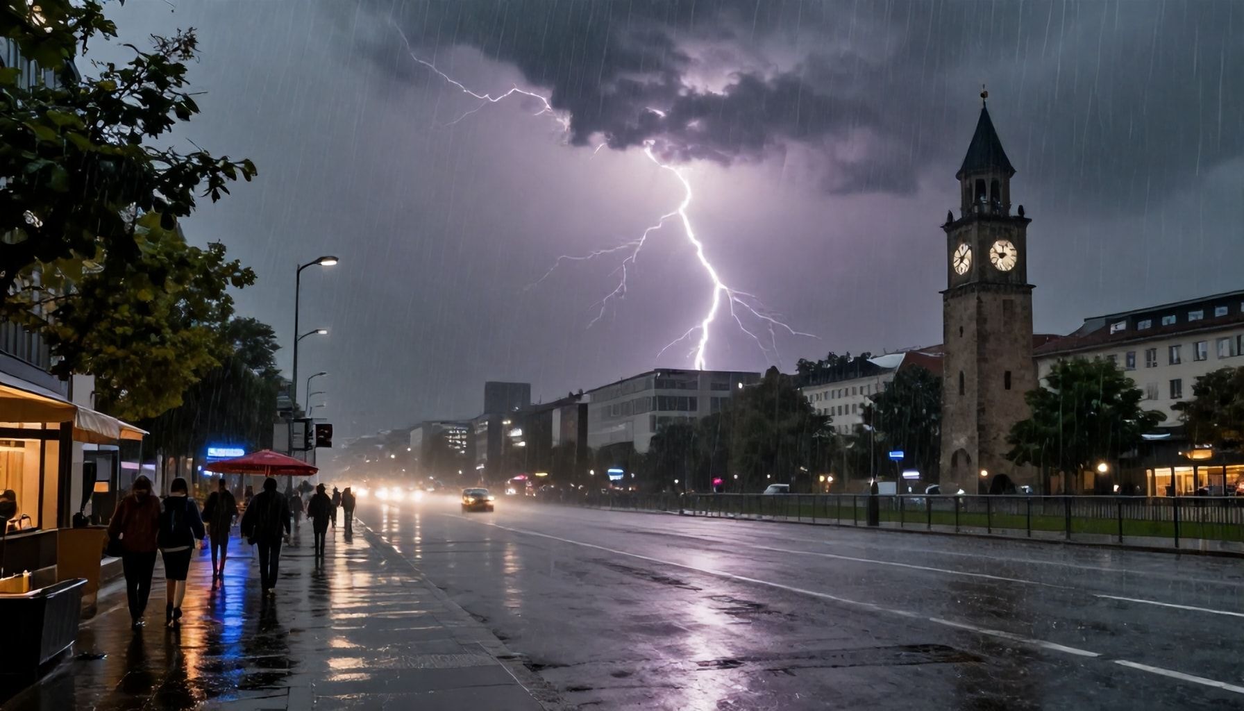 Starkregen und Gewitter: Die genauen Uhrzeiten