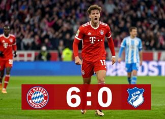 Bayern dominiert Hoffenheim mit 6:0 – die wichtigsten Spielstatistiken im Überblick