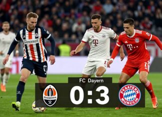 Schachtar Donezk unterliegt Bayern München mit klarem 0:3 in der Statistik