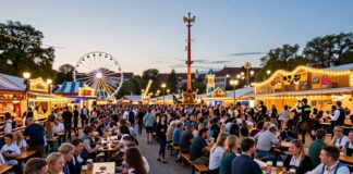 Über 10.000 Besucher feiern erste Frühlingsfeste auf der Theresienwiese heute Abend