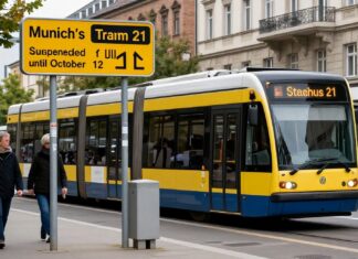 Tram 21 in München bleibt bis 12. Oktober gesperrt – Umleitung über Stachus