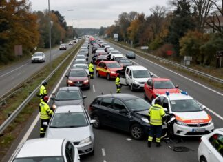 Massencrash auf A9 Richtung München: 12 Verletzte und kilometerlanger Stau