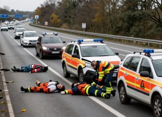 Schwerer Unfall in München: Drei Verletzte nach Crash an der A96-Ausfahrt