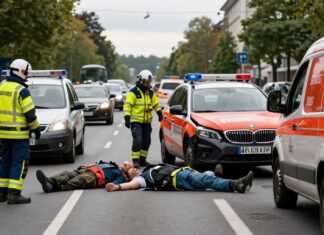 Schwerer Verkehrsunfall in der Lindwurmstraße: Drei Verletzte und Vollsperrung bis 18 Uhr