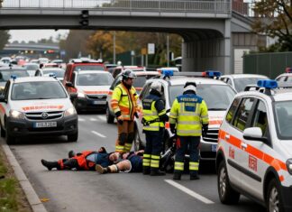 Schwerer Unfall am Mittleren Ring: Drei Verletzte und Stau bis zur Allach-Unterführung