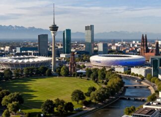 Live-Webcam zeigt München vom Olympiaturm in Echtzeit und 360-Grad-Blick