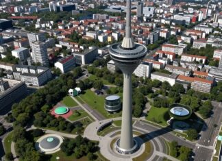 Live-Bilder aus 80 Metern Höhe: Webcam zeigt Olympiaturm München in Echtzeit