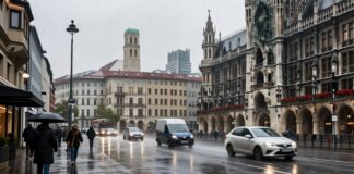 München erwartet am Freitag bis zu 25 Liter Regen pro Quadratmeter