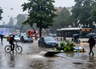 Starkregen in München-Moosach: 40 Liter pro Quadratmeter in nur zwei Stunden