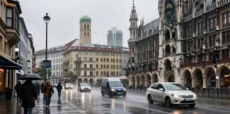München erwartet am Sonntag bis zu 15 Liter Regen pro Quadratmeter