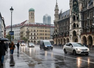 München erwartet am Sonntag bis zu 15 Liter Regen pro Quadratmeter