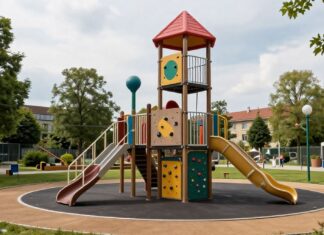 Münchens erster barrierefreier Abenteuerspielplatz mit 12 Meter Kletterturm eröffnet