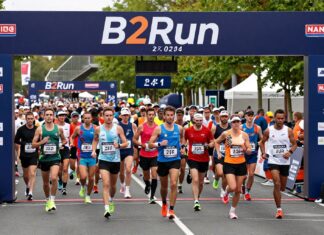 Über 12.000 Läufer starten beim B2Run München 2024 im Olympiapark