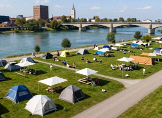 Münchens neuer Campingplatz am Isar-Ufer eröffnet mit 120 Stellplätzen und Öko-Konzept