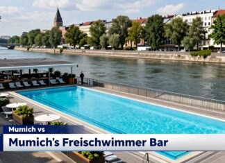 Münchens neuer Hotspot: Freischwimmer Bar eröffnet mit 20-Meter-Poolterrasse an der Isar