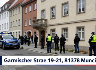Polizei räumt besetzte Häuser in der Garmischer Straße 19–21 in München