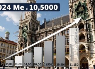 Münchens Immobilienpreise steigen 2024 auf durchschnittlich 10.500 Euro pro Quadratmeter
