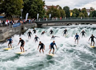Münchens Eisbachwelle zieht über 100.000 Surfer pro Jahr an – trotz Verbots