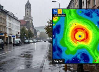 Starker Regen über München: Aktuelles Radar zeigt 50 Liter pro Quadratmeter bis Mitternacht