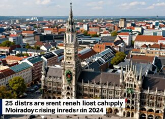 Münchens 25 Stadtteile: Wo die Mieten 2024 am stärksten steigen und fallen